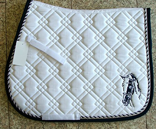 Imperial Riding Schabracke PISA mit Stickerei & Strass (weiß (dunkelblau), Vielseitigkeit)