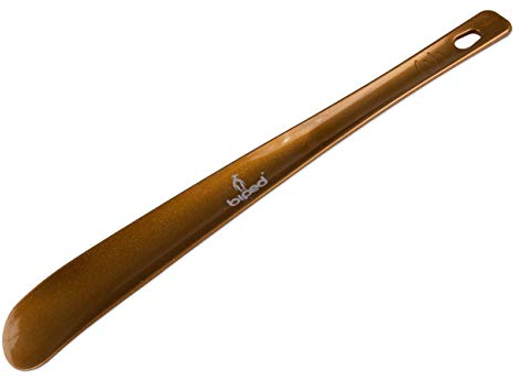 Die Schuhanzieher Chausse-pied en plastique 35 cm avec trou pour accrocher z1555 (or métallique)