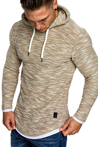 Amaci&Sons Herren 2in1 Kapuzenpullover Hoodie Sweater Pullover Sweatshirt 4013