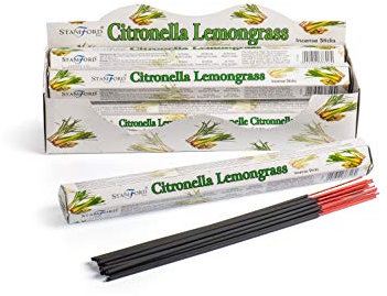 Stamford INC 37316 Räucherstäbchen Citronella & Lemongras, Schwarz, One Size, 20 Stück