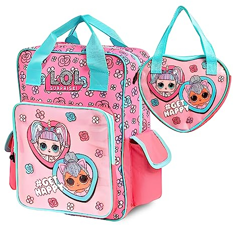 L.O.L. Surprise! Backpack for Kids, Travel Sports or School Bag - Girls Gifts (Pink/Blue)