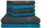 Betz Palermo 6er Set Handtuch 2 Stück Duschtücher 70x140 cm 4 Stück Handtücher 50x100 cm Liegetuch Saunatuch - Petrol - anthrazit