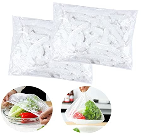 100 Sacchetti per la conservazione dei cibi, sacchetti per la conservazione degli avanzi, sacchetti per alimenti in plastica trasparente impermeabile, sacchetti per la conservazione dei cibi da cucina