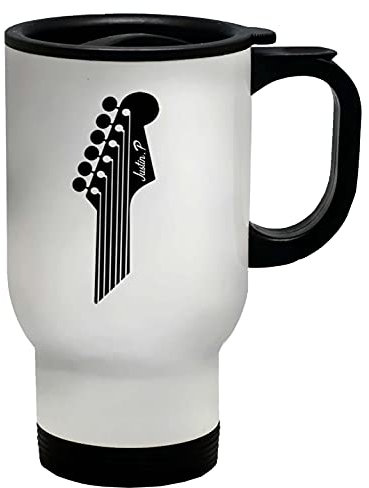 Shopagift Personalised Eletric Guitar Headstock Travel Mug Cup