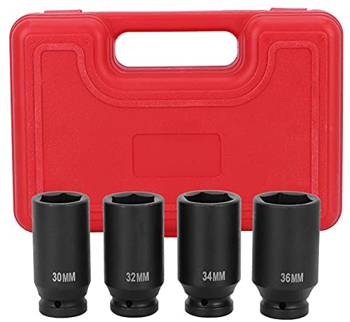 Juego de llaves de impacto de 1/2 pulgadas, juego de llaves de vaso de impacto de 12,5 mm (1/2 pulgadas), juego de llaves de impacto de 30 – 36 mm para aflojar/quitar tornillos, -