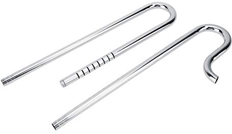 Zufluss Abfluss Rohr, Aquarium Grastank Aquarium Edelstahl Einlass und Auslassrohre für 12mm Innendurchmesser, 16mm Außendurchmesser Schlauch(Ohne Entfettungsfolie, 16/22mm)