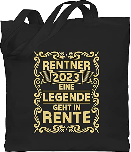 Shirtracer Baumwolltasche - Taschen - Rentner 2025 Eine Legende geht in Rente I Ruhestand Geschenk Rente - Unisize - Schwarz - pensionsgeschenk renteneintritt beutel retirement 2022 tasche