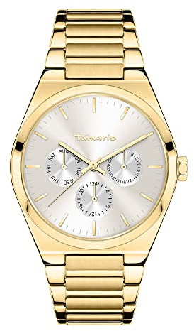 Tamaris Damen analog Quarz Uhr mit Edelstahl Armband TT-0091-MM