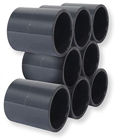 Paradies Pool PVC Fitting Klebemuffe Ø 50mm PVC-U Muffe Rohrverbinder Rohr Schlauch Klebefitting zum verkleben, Qualität aus Europa, Menge: 8 Stück
