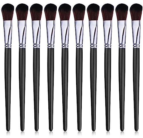 10 Pcs Mop Brush for Acrylic Painting 1 Inch Oval Blending Brushes Artist Paint Brushes for Acrylic Watercolor Oil Painting Face Body Art