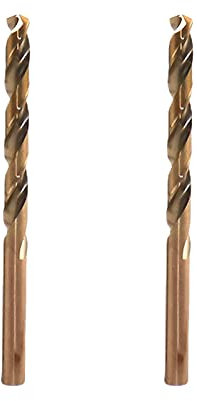 2pcs 5mm M35 HSS Cobalt Drill Bits Set Metal Jobber Length Twist Drill Bits for Drilling on Stainless Steel (5 mm)