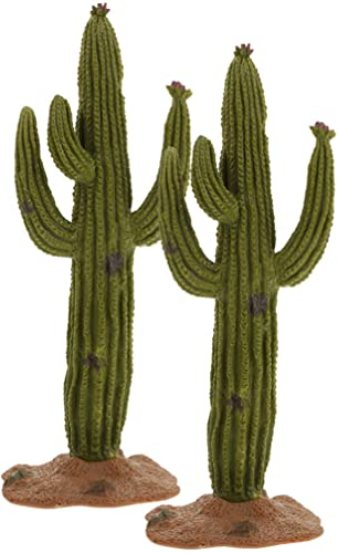 HOMSFOU 2 Piezas De Cactus Artificiales De PVC, Mini Plantas Suculentas Decorativas para Oficina Y Hogar, Sin Mantenimiento, DiseñO Realista