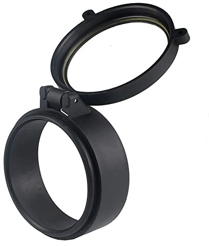 1pc 30mm-69mm Transparent Rifle Scope Lens Cover Flip Up Quick Spring Protection Cap Objective Lense Lid For Airsoft Hunting Rifle (Color : 49.5mm)