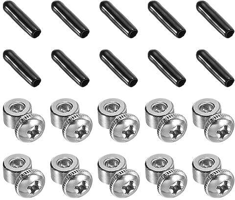 PATIKIL Reemplazo Ajustable Tornillos y Extremo Tapas Juego, 5 Juegos Salto Cuerda Repuesto Reemplazo Accesorios para Salto Cuerda Velocidad Cable