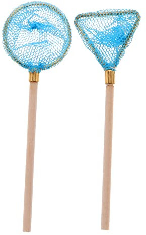 ibasenice 2stücke Miniatur Angelnetz Dekoration Für Puppenhaus Und Kreative Bastelprojekte Realistische Gestaltung Für Miniaturlandschaften Für Wasserspiele Und Spielzeug-aquarien