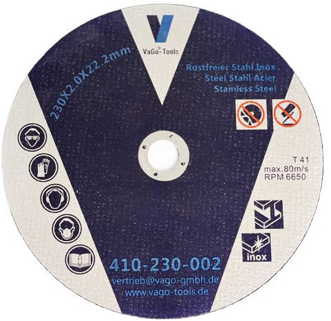 Lot de 5 disques à tronçonner flexibles 230 mm x 1,0 mm Allrounder ou Akku-flex