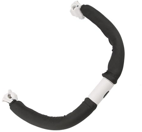 Abnehmbarer Kinderwagen-Sicherheitsbügel,Armlehne, Kinderwagengriff, Humanes Design, Verstellbar, Bequem für Babys für Kinderwagen (BLACK)