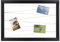 CLAMARO 'Neo Collage Line' Fotohalter 90x70 cm | Schwarz Matt | Querformat Bilderrahmen mit Fotoleine aus Juteband und Holzklammern | Ideal als Fotocollage Galerie, Fotowand oder Fotorahmen