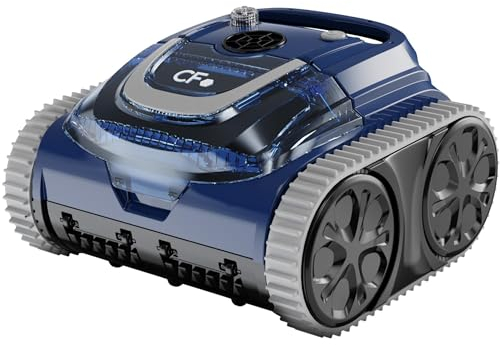 CF - Robot Piscine sans Fil - CF400CL - pour Piscine jusqu'à 120m² - Nettoyage Fond - Autonome Batterie - Compatible Tout Revêtement - Filtration par Panier Filtrant Accessible par Le Dessus