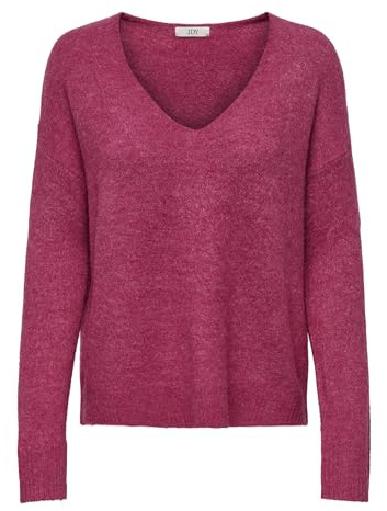 JDY Damen Jdyelanora L/S V-Neck Pullo. KNT Noos Strickpullover, Granita, S