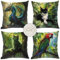 Grün Outdoor Kissen Wetterfest Kissenbezug Wasserfest Sofakissen Wasserdicht Atmungsaktiv Kissenbezug 80x80 cm 4er Set Tier Kissenbezüge Outdoor Dekokissen for Garten Zimmer Deko Wohnzimmer -534