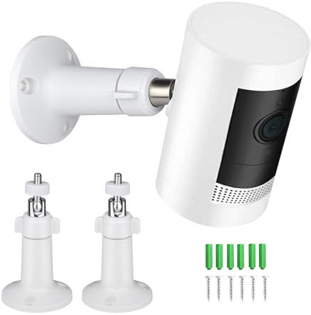 Ring Kamera Halterung,Wandhalterung für Ring Stick Up Cam,Ring Indoor Cam(1st Gen),Ring Stick Up Cam Battery,Arlo Pro 4/3/2,Arlo Ultra, 360 Grad einstellbare Sicherheitshalterung für innen und außen