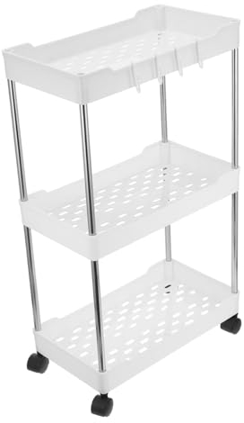 Cabilock Putzwagen Reinigungswagen Aufbewahrungswagen Badezimmer Aufbewahrung Wagen 3 Lagig Rollwagen Mit Rädern Multifunktions Organizer Für Küche Und Bad