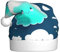 XZDCAL Zwei schüchterne Wolken Plüsch Weihnachtsdekoration Hut für Erwachsene, weicher weißer Rand, leichtes und festliches Accessoire