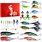 Angel Adventskalender 2024 Männer, 24 Köder Set Adventskalender, Weihnachten 24 Tage Angelkalender Köder Weihnachtskalender Fishermans Angelköder Für Erwachsene Teenager jungens Kinder