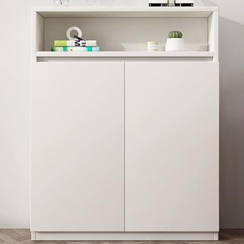 YUGXTH Heating Cabinet Shelf, Radiator Cover Cabinet Shelf, Modern Radiator Cover Grill Shelf Cabinet, Radiator Shelf with 2 Doors, Pipe Valve Privacy Barrier(White,39.4in/100cm)