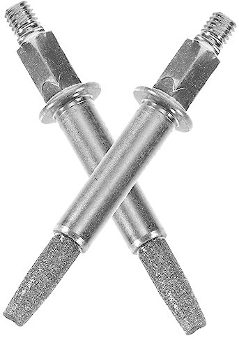 Gatuida 2pcs Chainsaw Sharpening Stones 4.8mm Burr Grinding Stones for Chainsaw Sharpeners Accessories for Blade Sharpening and Maintenance