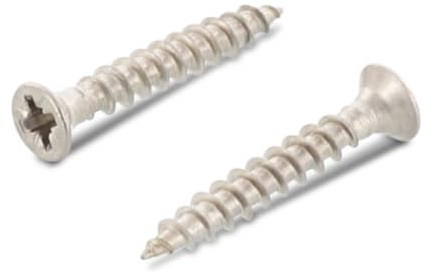Scharnierbandschrauben 3x12 mm – Senkkopf – Vollgewinde – Edelstahl A4 – Holzschrauben – Spanplattenschrauben – 50 Stück