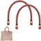 AFCJLTO 2pcs Leder Taschengriffe stabile PU-Leder Ersatzgriffe mit 2 Druckknöpfen für Heimwerker Handtaschen-Riemen, 40cm(braun)