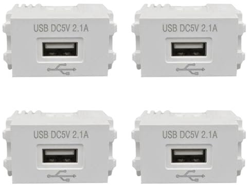 Kufughty 4X Pannello di Ricarica per Telefono Cellulare Modulo di Alimentazione USB Presa 220 V Trasformatore 5 V Adattatore di Commutazione Presa di Ricarica USB 2.1 A