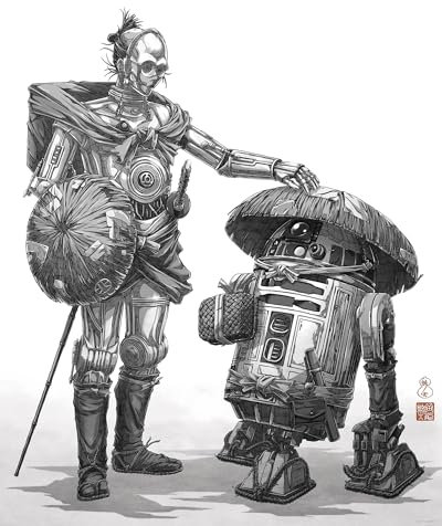 Komar Wandbild- Star Wars Vision Samurai Droids - Größe 40 x 50 cm - Poster, Kinderzimmer, Dekoration - gerollt ohne Rahmen