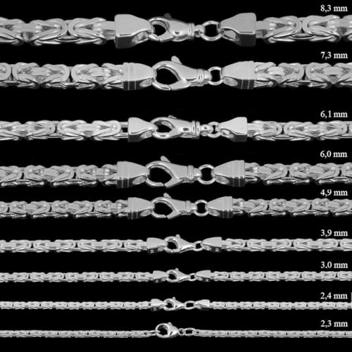 Königskette Halskette 925 Sterlingsilber Auswahl, Kettenlänge:55 cm Unisex, Kettenbreite:5.0 mm