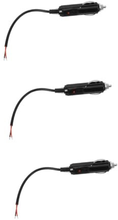 JECOMPRIS 3 Piezas Enchufe De 12v Reemplazo Dirigir Fuerza Cable De Coche Recargables Extensión Auto Pvc De Protección Del Medio