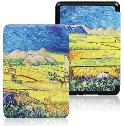 GUKSRASO Case Compatible with Kindle Voyage (2014 Model: NM460GZ), PU Protective Cover with Auto Sleep/Wake
