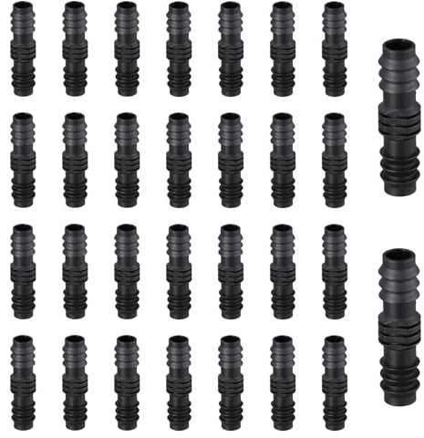 30 Pezzi 16mm Raccordi per Tubi Irrigazione, Connettori per Tubi Flessibili in Plastica, Kit Irrigazione a Goccia, Raccordi per Ala Gocciolante, Diritte per Sistema di Irrigazione