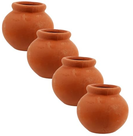 Milisten 4pcs Mini Ceramic Flower Pots Pots for Crafts Dollhouse Mini Dollhouse Furniture Decor and Desktop Miniature Pottery Planter