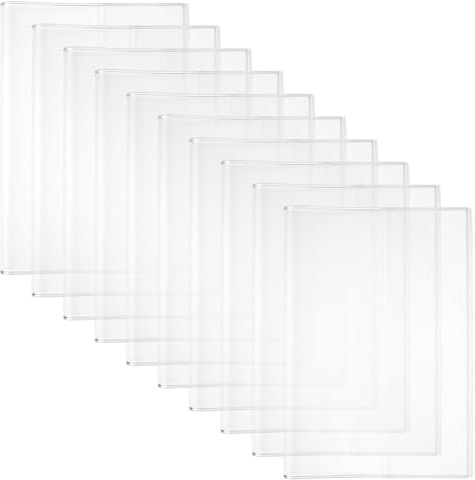WEBEEDY 16 Stk. A6 Klare Buchhülle Aus PVC Wasserdichter Notebook Hülle Schutzabdeckung Durchsichtige Kunststoff Buchumschläge Für Taschenbücher Hardcover Zurück Zur Schule