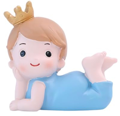 HOODANCOS Lustige Tortendeko aus Kunstharz Cartoon Mädchen Kuchen Dekoration für Geburtstag Party Zuhause mit Sicherem und Kreativem Design in Blau