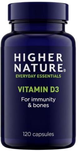 Higher Nature Vitamin D3 - Supports Immunity - 120 Capsules | Supports Muscle Function, The Sunshine Vitamin