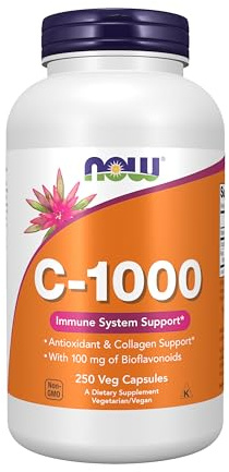 NOW Foods Supplements, Vitamin C-1,000 with 100 mg of Bioflavonoids, Antioxidant Protection*, 250 Veg Capsules
