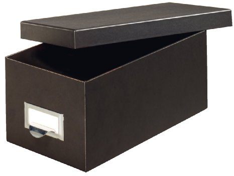 Globe-Weis/Pendaflex Fiberboard Index Card Storage Box, 3 x 5 Inches, Solid Black (3X5BLA)