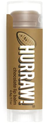 Hurraw! Baume à lèvres au chocolat : biologique, certifié végétalien, sans cruauté et sans gluten. Sans OGM, ingrédients 100% naturels. Sans abeille, karité, soja et palmier. Fabriqué aux États-Unis