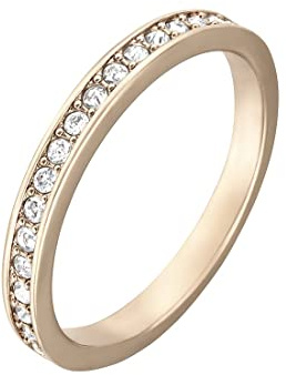 Swarovski Rare Rose Gold Tone White Crystal Channel Half Eternity Ring 5032902