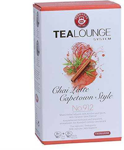 Teekanne Tealounge Kapseln - Chai Latte Capetown Style No. 912 Kräutertee (16 Kapseln) 3er Pack