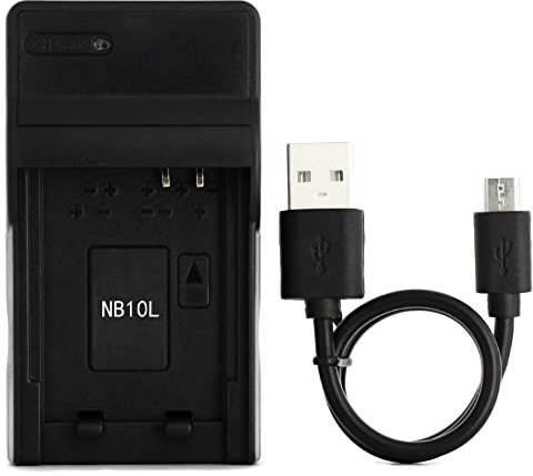Norifon NB-10L USB Charger for Canon G3X, PowerShot G1 X, G15, G16, SX40 HS, SX50 HS, SX60 HS Camera and More
