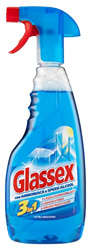 Glassex Glasreiniger mit Ammoniak – 4 Stück 500 ml [2 L]